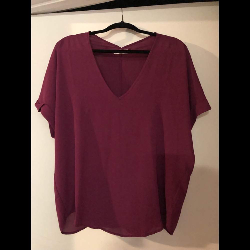Lush brand rolled cuff tee